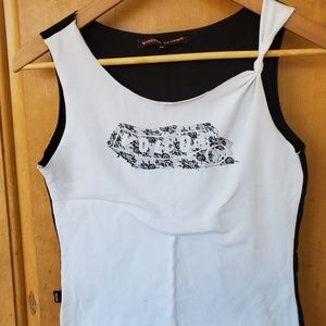 Volcom white and black tank